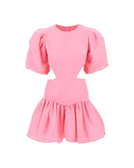 Mini abito con maniche a palloncino e tagli di MSGM in Pink