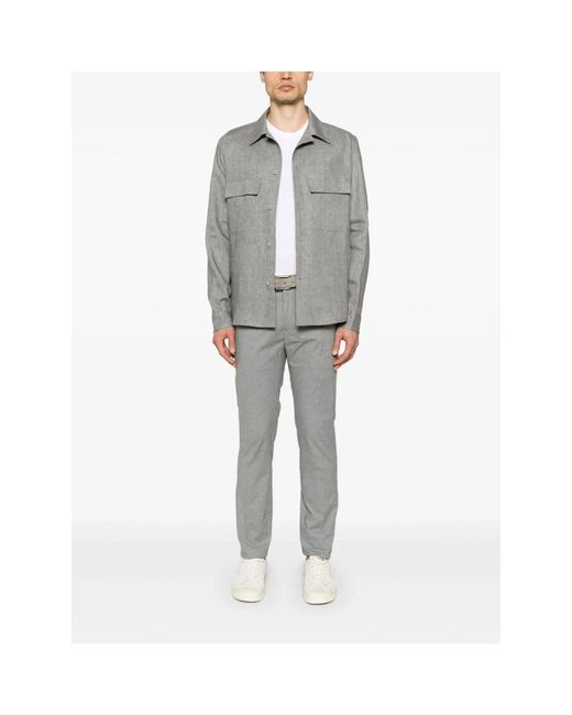 BRIGLIA Gray Light Jackets for men