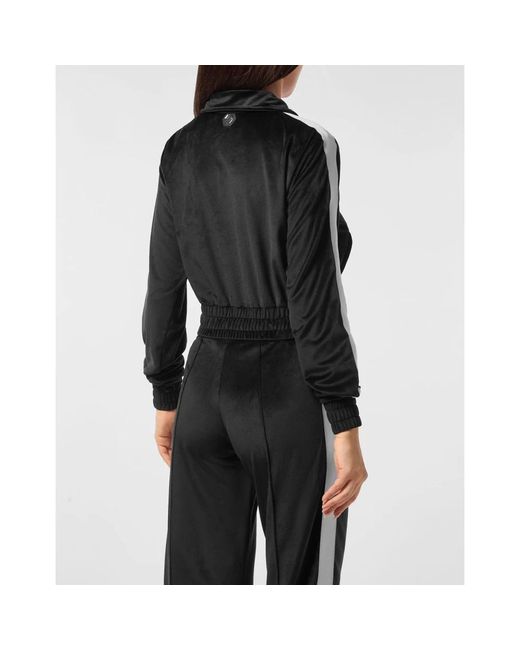 Philipp Plein Chenille Tracksuit Jacket Signature in het Black