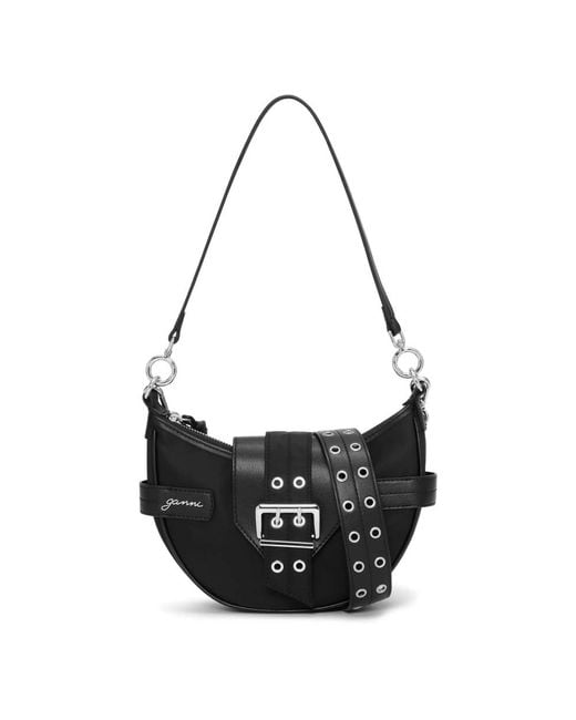 Ganni Black Shoulder Bags