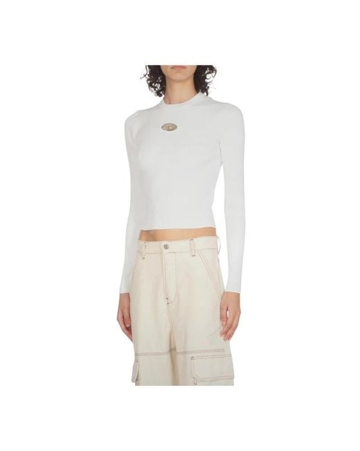 Round-Neck Knitwear DIESEL de color White