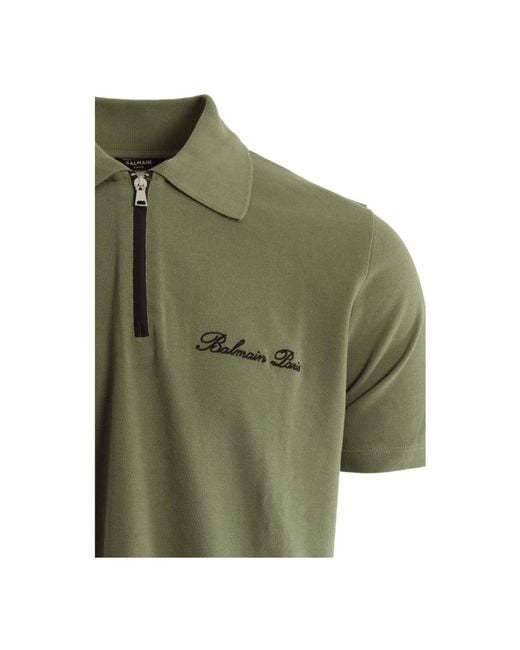 Balmain Green Polo Shirts for men