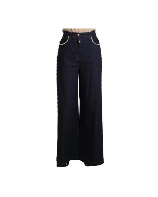 Wide pantaloni di Dolce & Gabbana in Blue