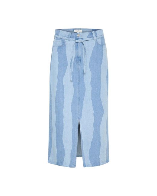 Denim Skirts di Soaked In Luxury in Blue