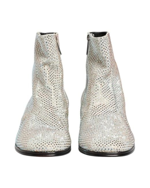 Dolce & Gabbana Gray Ankle Boots for men