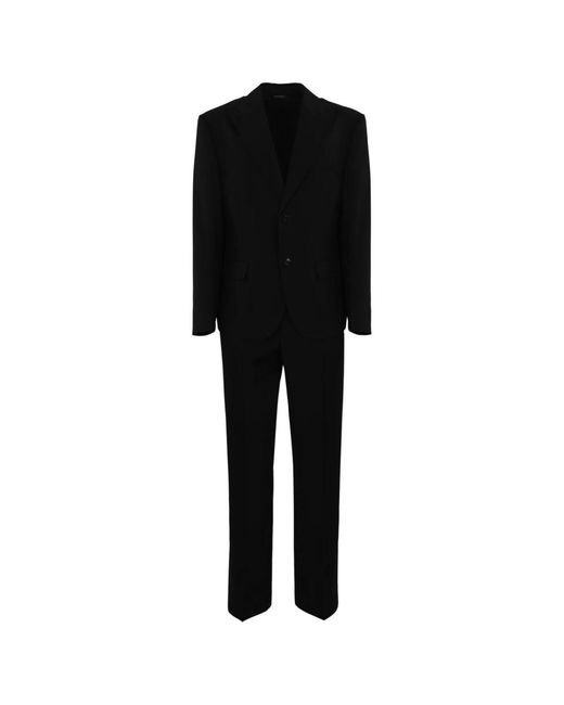 Daniele Alessandrini Black Single Breasted Suits for men