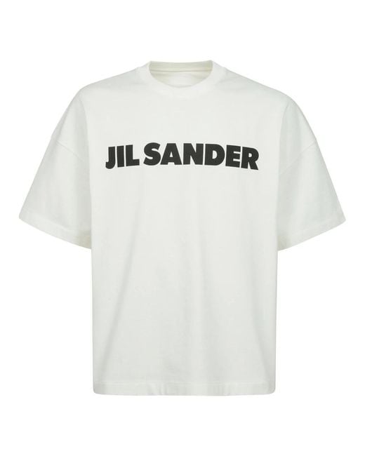 Jil Sander Classic Logo Print T-Shirt in White für Herren