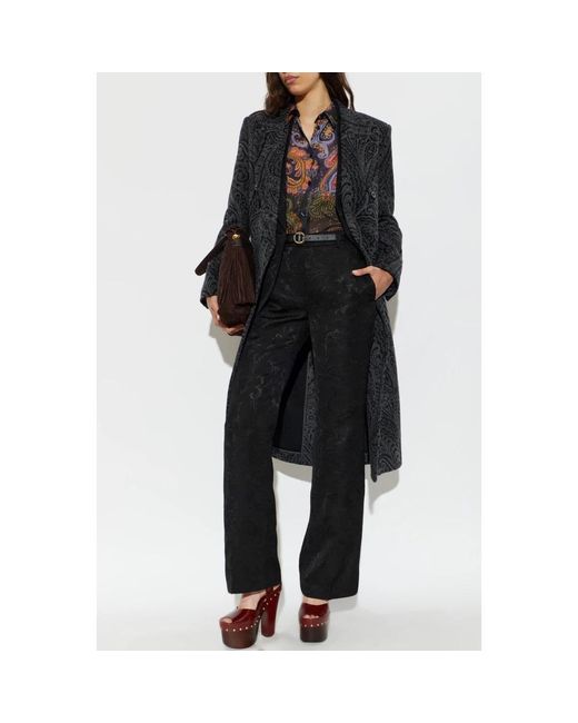 Double-Breasted Coats Etro de color Black