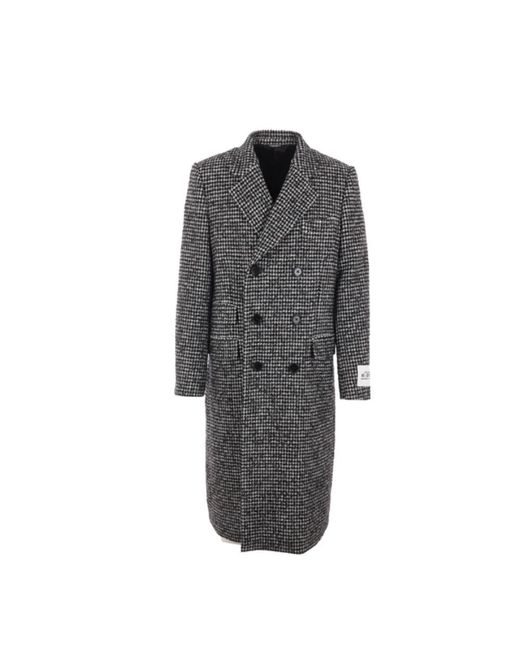 Dolce & Gabbana Gray Double-Breasted Coats for men