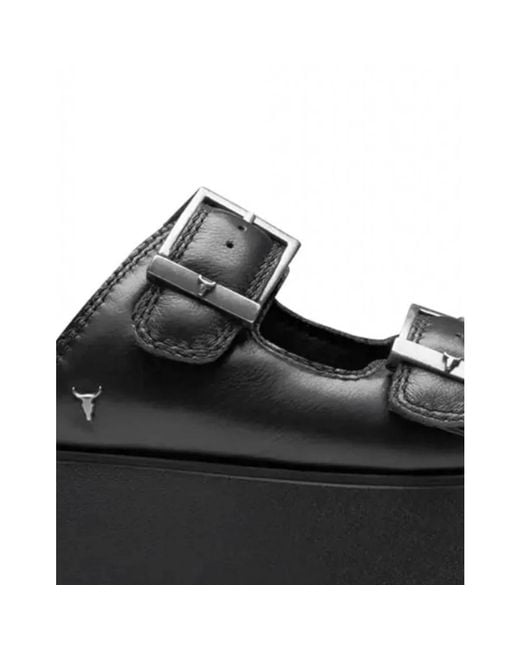 Windsor Smith Black Schwarze Flache Sandalen Twilight Stil