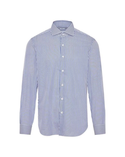 Barba Napoli Blue Casual Shirts for men