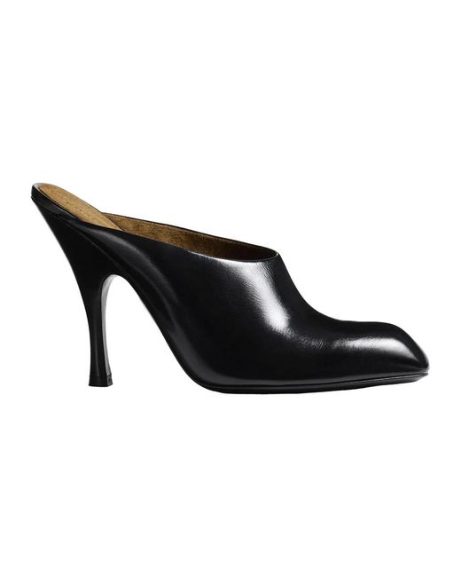 Khaite Black Heeled Mules