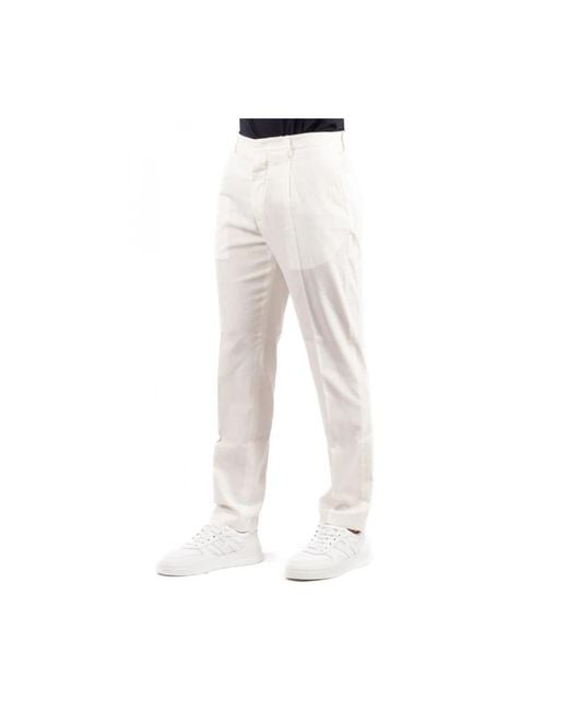 hindustrie Slim-Fit Trousers in het White voor heren