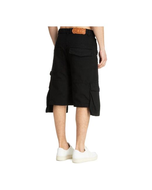 Gcds Black Long Shorts for men