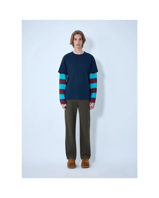 Dries Van Noten Blue Long Sleeve Tops for men