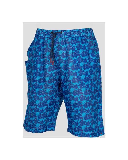 Kiton Blue Casual Shorts for men