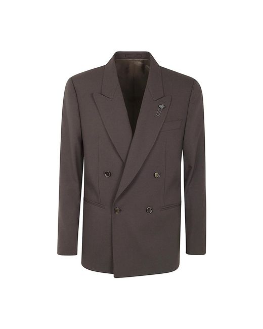 Lardini Jassen ,Bruin ,Wol Attitude Drop Jacket in het Brown voor heren