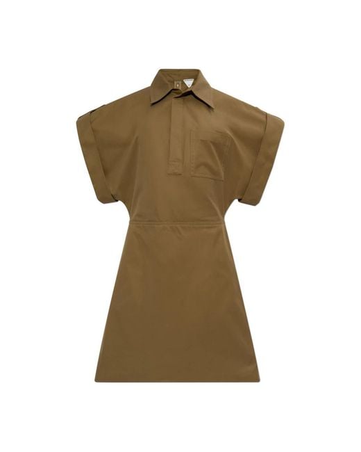 Bottega Veneta Green Short Dresses