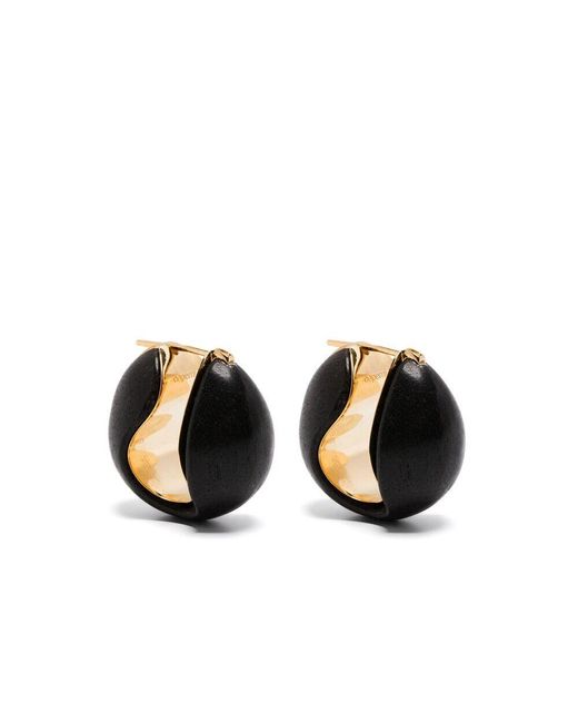 Coperni Black Goldfarbene ohrringe mit scharnier-verschluss