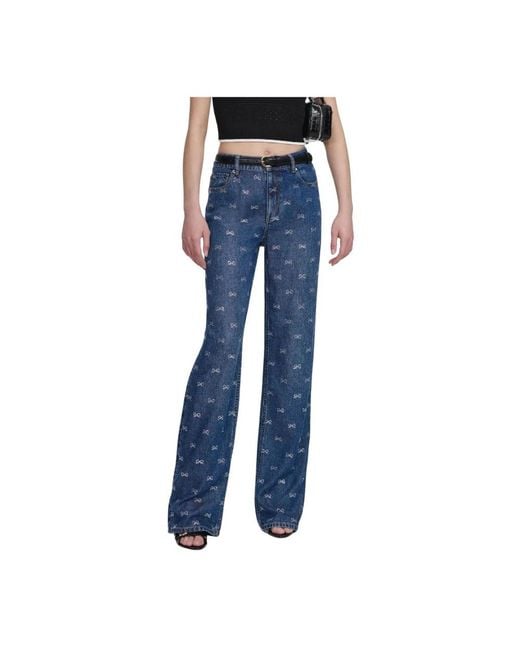 Self-Portrait Blue Flare Jeans