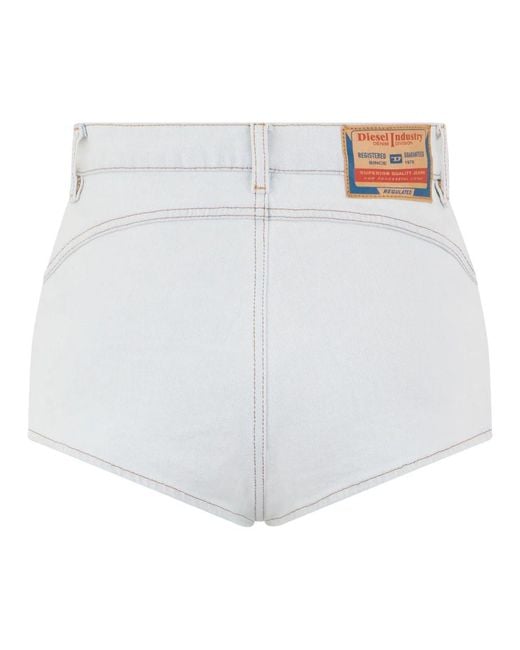 DIESEL White Denim Shorts