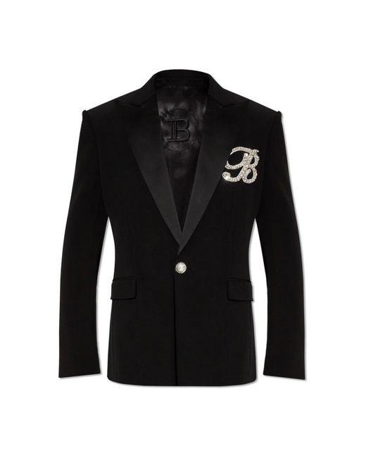 Balmain Blazer mit b-applikation in Black für Herren