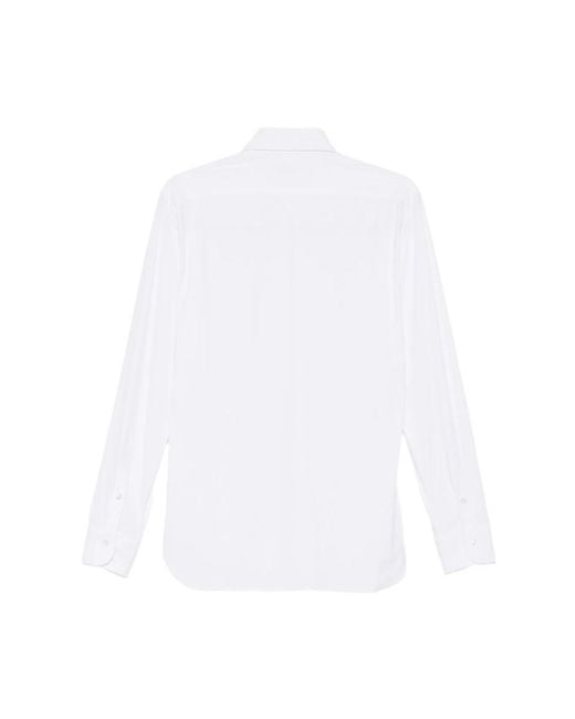 Barba Napoli White Formal Shirts for men