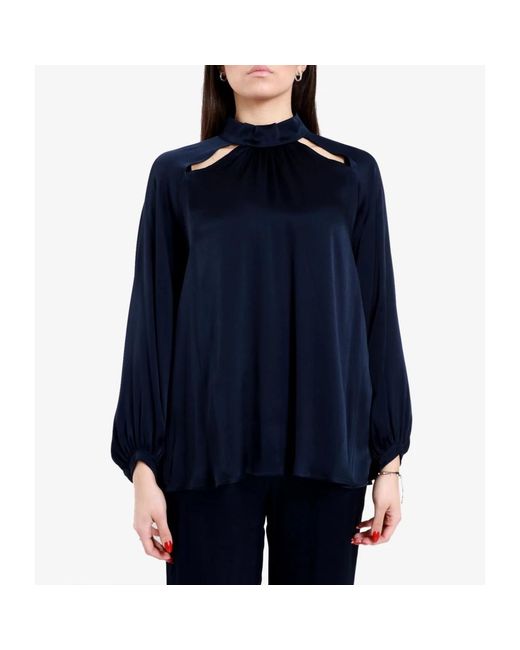 Semicouture Overhemden ,Blauw ,Blouses in het Blue