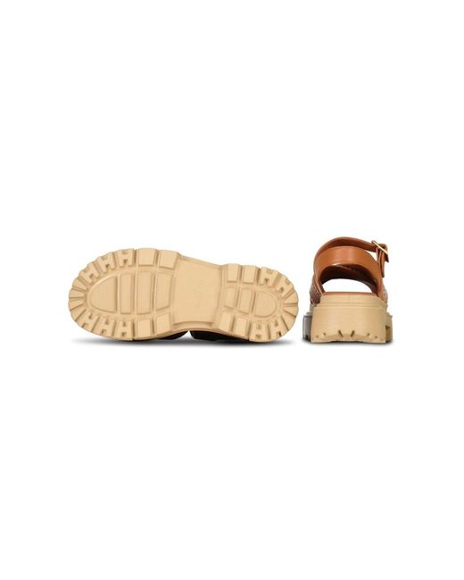 Hogan Brown Flat Sandals
