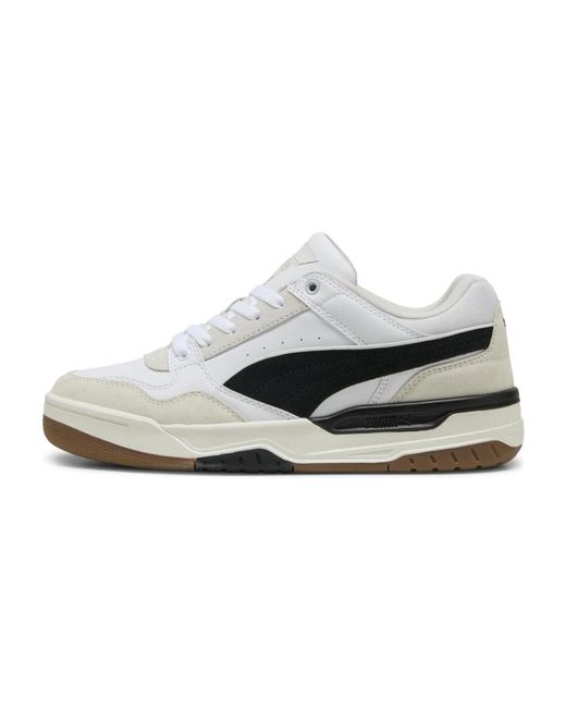 PUMA White Rebound Retro Sneaker