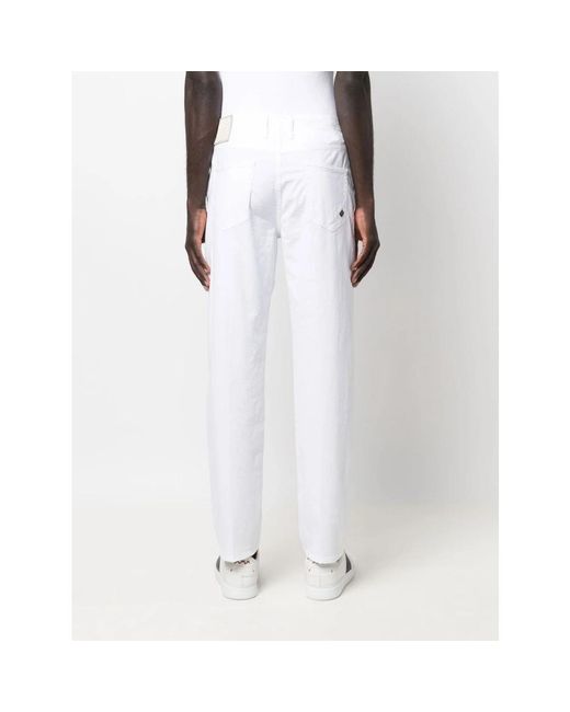 Incotex White Straight Fit Jeans for men