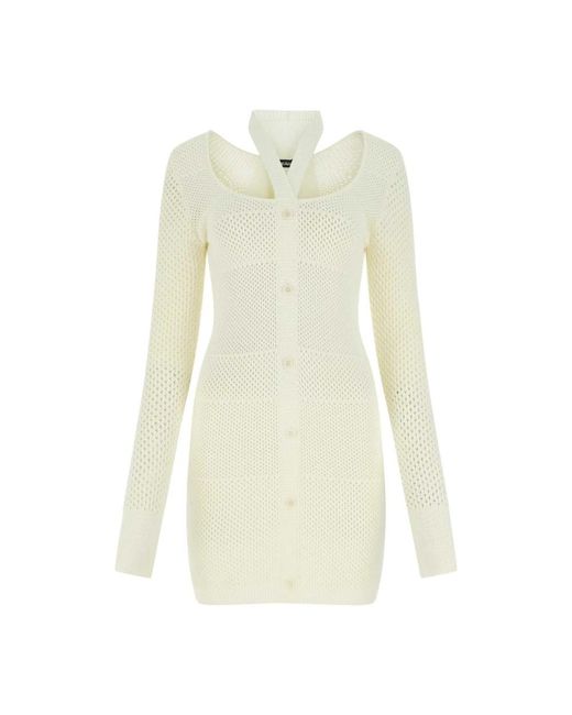 ANDREA ADAMO White Knitted Dresses