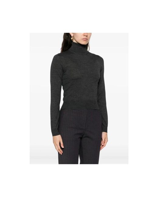 GOES BOTANICAL Truien & Vesten ,Grijs ,Antracietgrijze Roll Neck Sweater in het Black