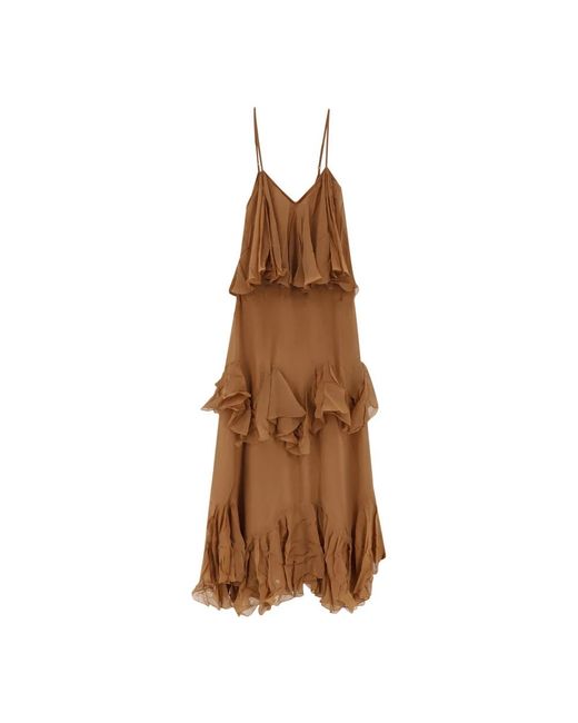 Mes Demoiselles Brown Midi Dresses