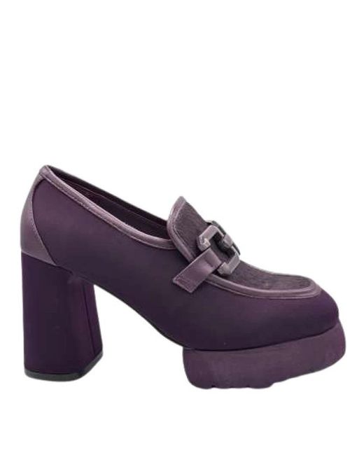 Jeannot Purple Heeled Boots