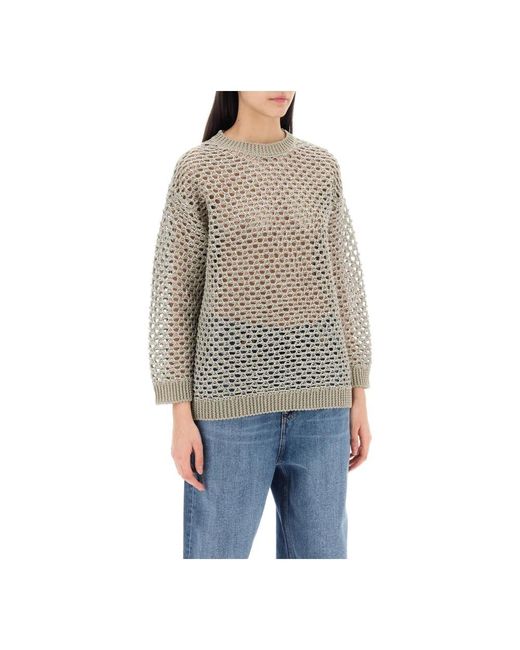 Valentino Garavani Gray Round-Neck Knitwear