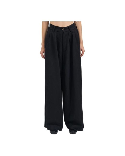 Uma Wang Wijde Broek in het Black