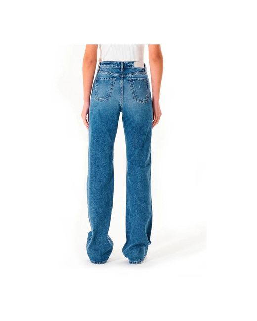 ICON DENIM Blue Straight Jeans