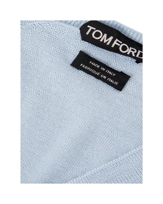Tom Ford V-neck knitwear in Blue für Herren