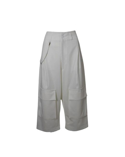 Pantalón s01753 blanco High de color Gray