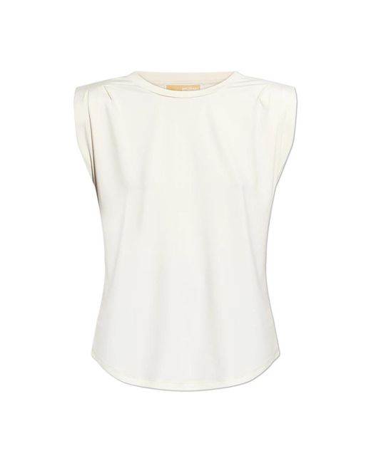 Michael Kors Tops ,T-Shirt Met Schoudervullingen in het White