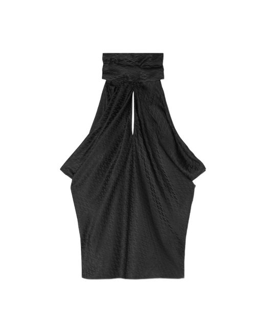 Sleeveless Tops Versace de color Black