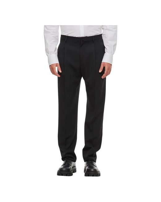 Lanvin Wollen Chino Broek in het Black voor heren