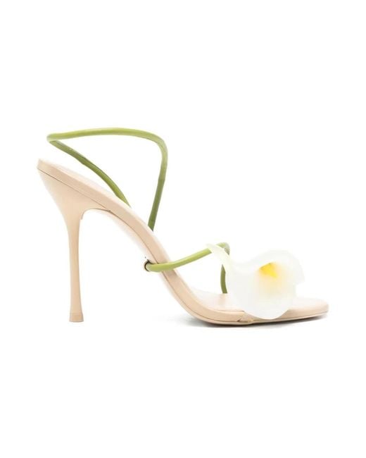 Cult Gaia Metallic High Heel Sandals