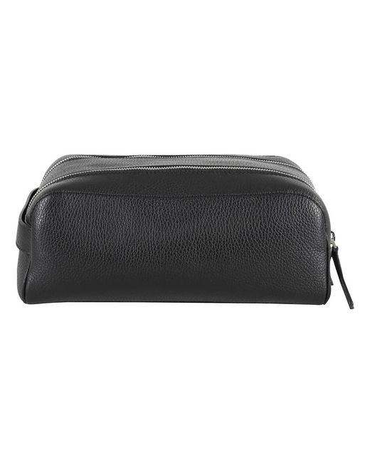 Orciani Zwarte Beauty Case Met Dubbel Compartiment in het Black voor heren