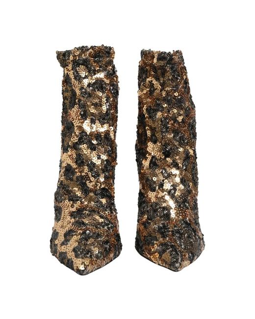 Dolce & Gabbana Brown Heeled Boots