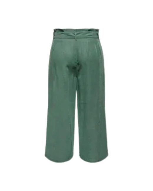 ONLY Green Cropped Trousers