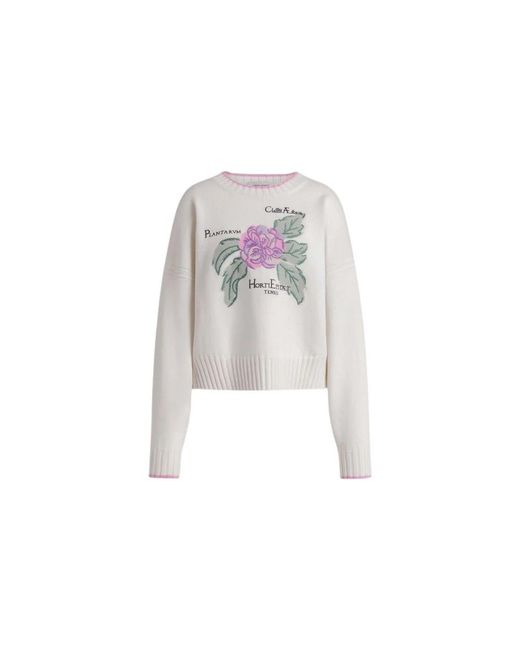 Alberta Ferretti Floral Truien in het White