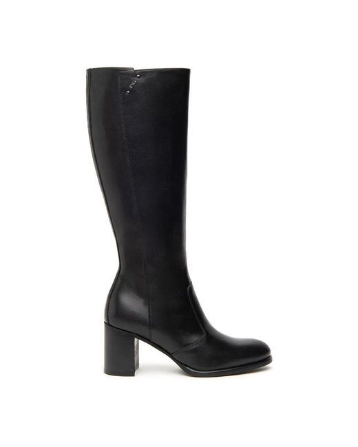 Nero Giardini Black Stiefel aus leder mit seitlichem reißverschluss