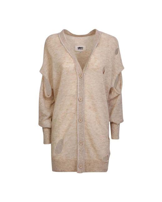 MM6 by Maison Martin Margiela Natural Cardigans